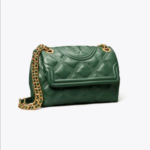 Tory Burch Fleming Soft Small Convertible Shoulder bag color Pine Tree No tags